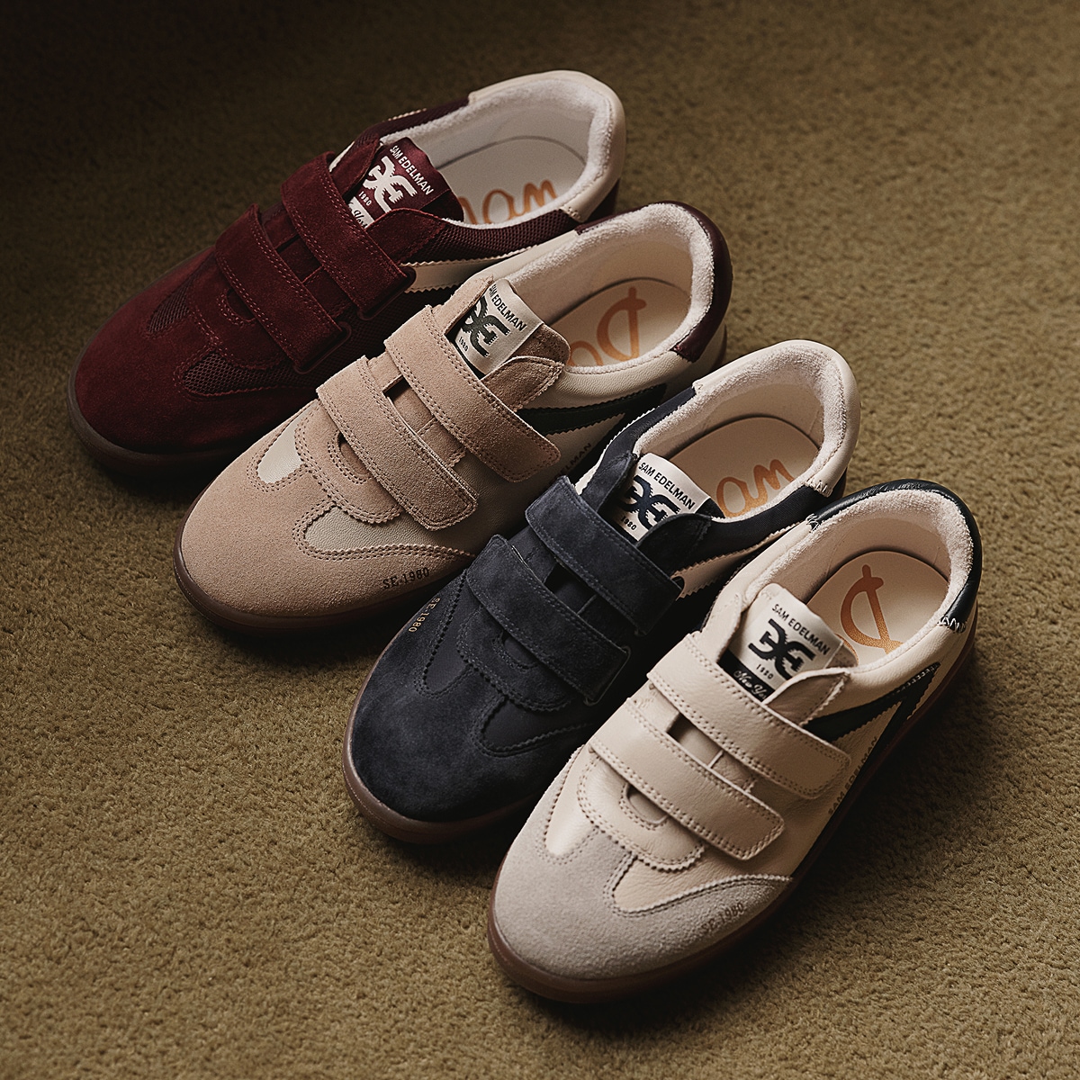 the talia velcro sneaker in various colors