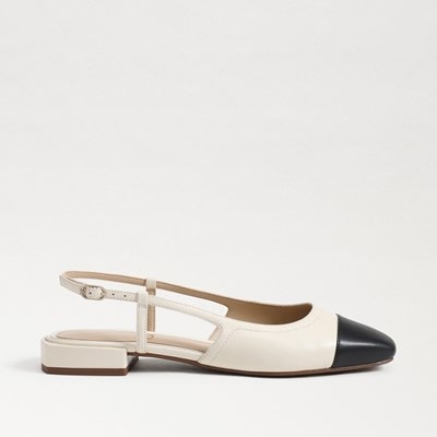 Low heel color hotsell block buckle flats