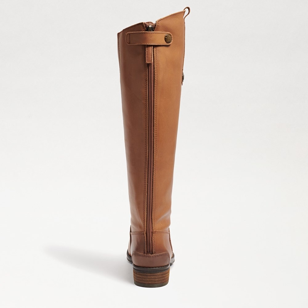 Penny Wide Calf Leather Riding Boot - Back