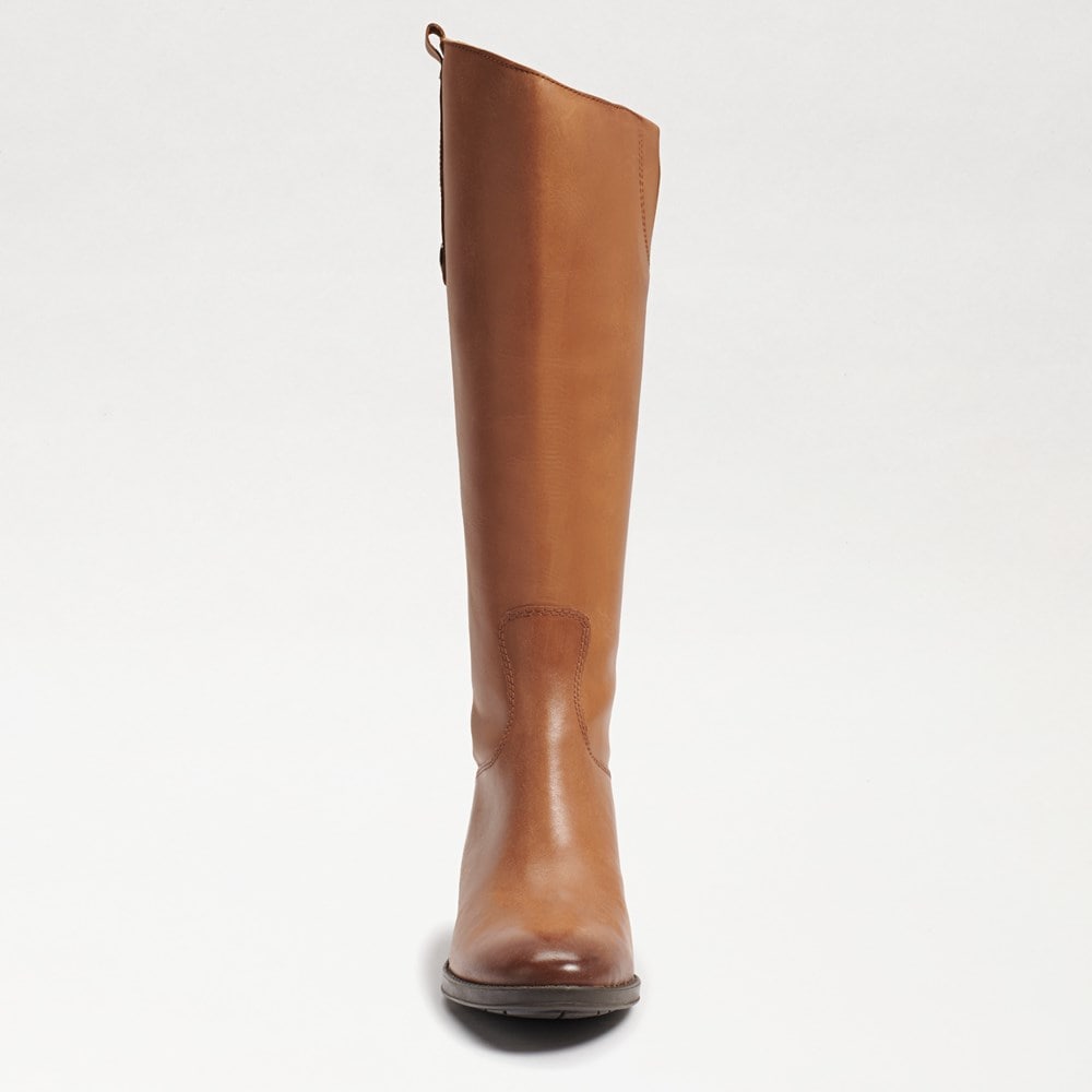 Penny Wide Calf Leather Riding Boot - Front