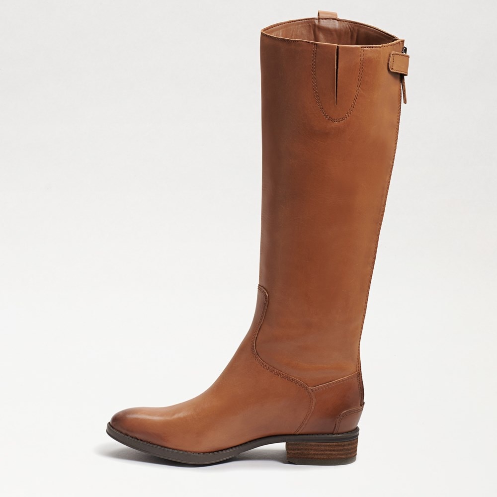 Penny Wide Calf Leather Riding Boot - Left