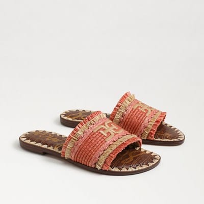 Sam Edelman Women's Rowan Slide Footbed Sandal In Modern Ivory Leather | Simon