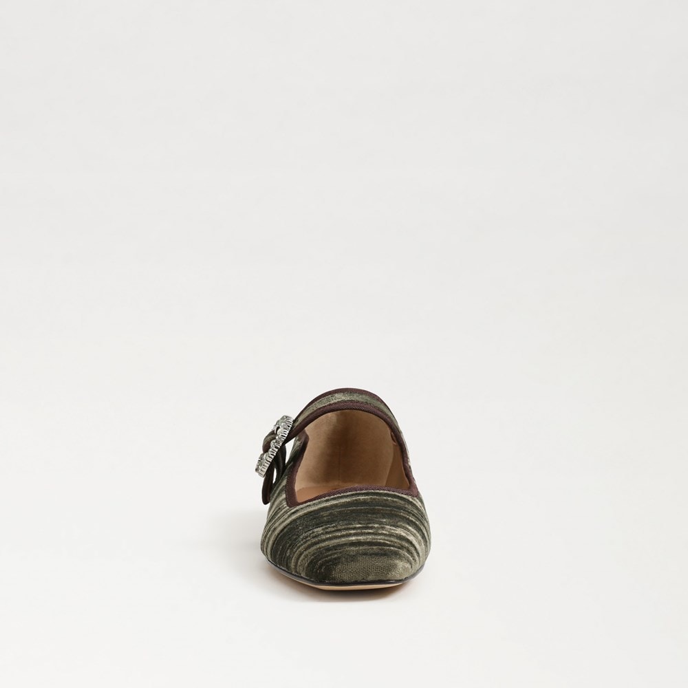 (取寄) サムエデルマン レディース ミカエラ グロウ Sam Edelman women Michaela Glow Winter Moss Crystal Sam Edelman Michaela Glow Mary Jane Flat | Womens Flats and Loafers