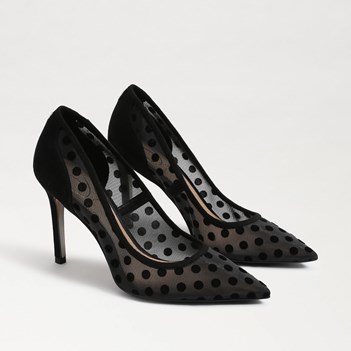 靴 TRIANGLE BASIC PUMPS Sam Edelman Hazel Polka Dot Mesh Pointed Toe Pump | Womens Heels