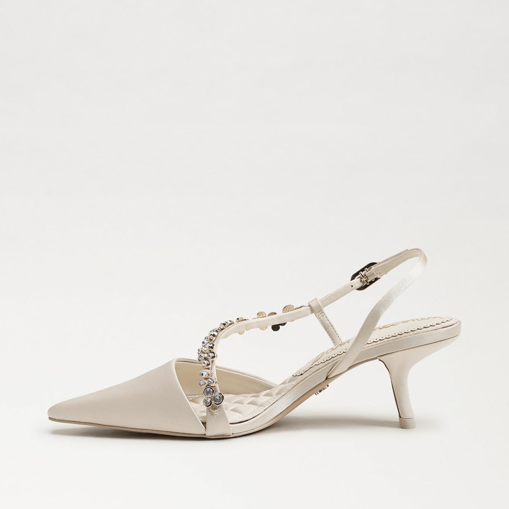 ★SUECOMMA BONNIE★ Polygon sling back shoeswhite DG2DS25004 Sam Edelman Bonnie Slingback Pump | Womens Heels
