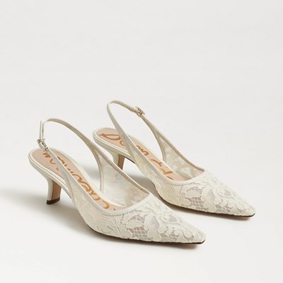 【Sam Edelman】◆大人気◆BIANKA MESH SLINGBACK HEEL◆IVORY◆ Sam Edelman Bianka Mesh Slingback Pump | Women's Heels