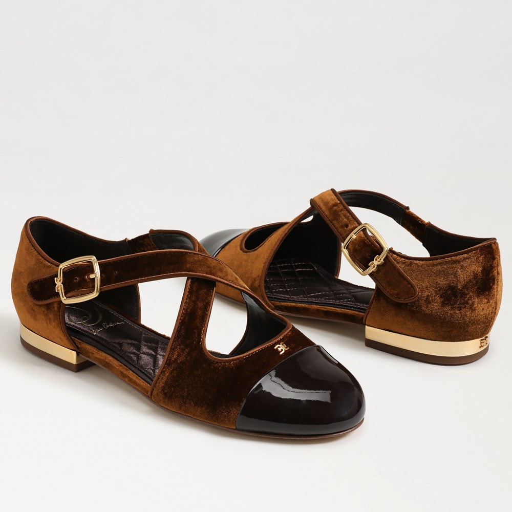 (取寄) サムエデルマン レディース レイ Sam Edelman women Raye Rich Cognac Sam Edelman Roxie Mary Jane Flat | Womens Flats and Loafers