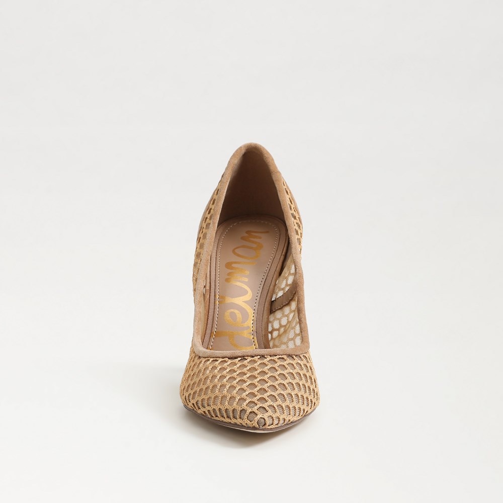Hazel Polka Dot Mesh Pointed Toe Pump - Front