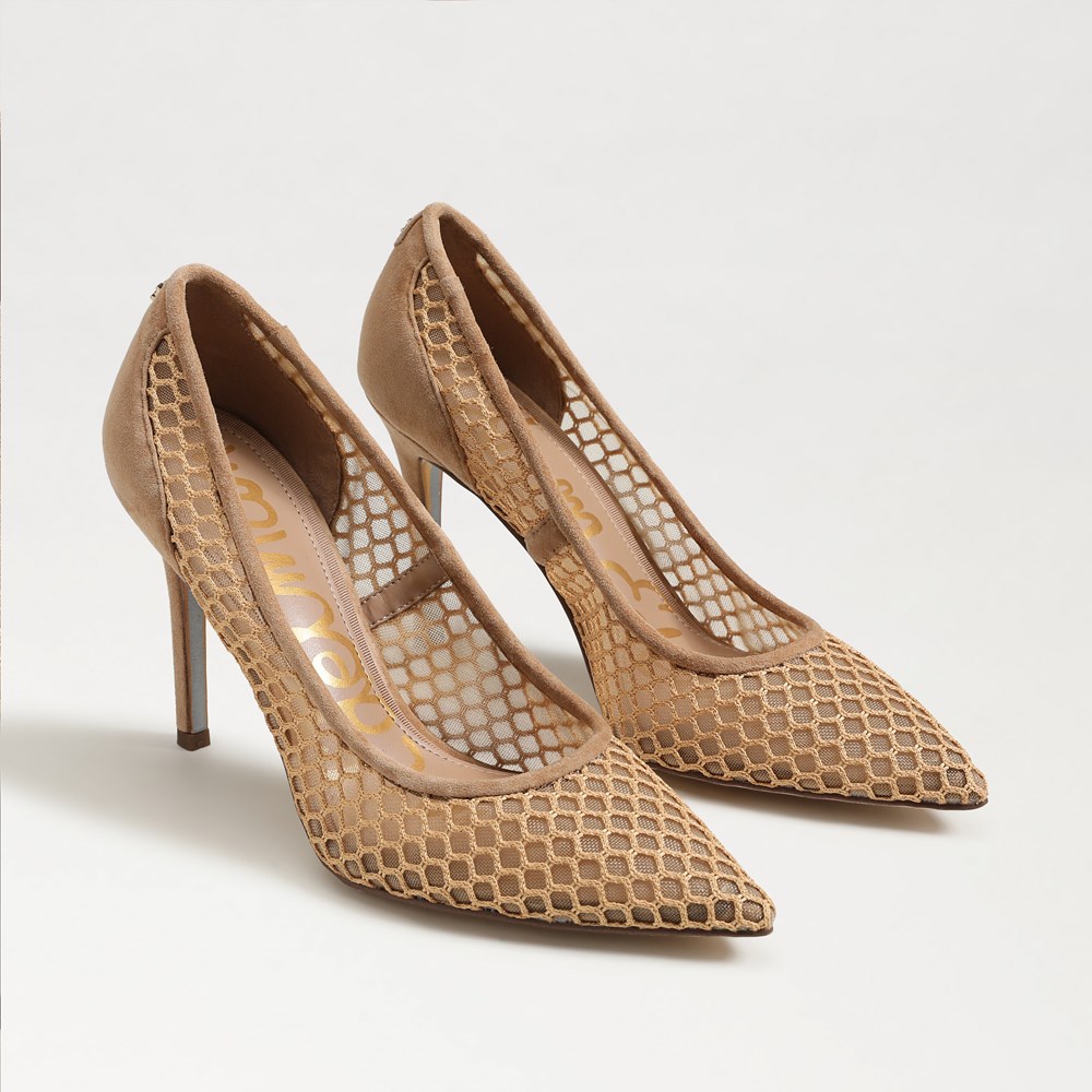 Hazel Polka Dot Mesh Pointed Toe Pump - Pair