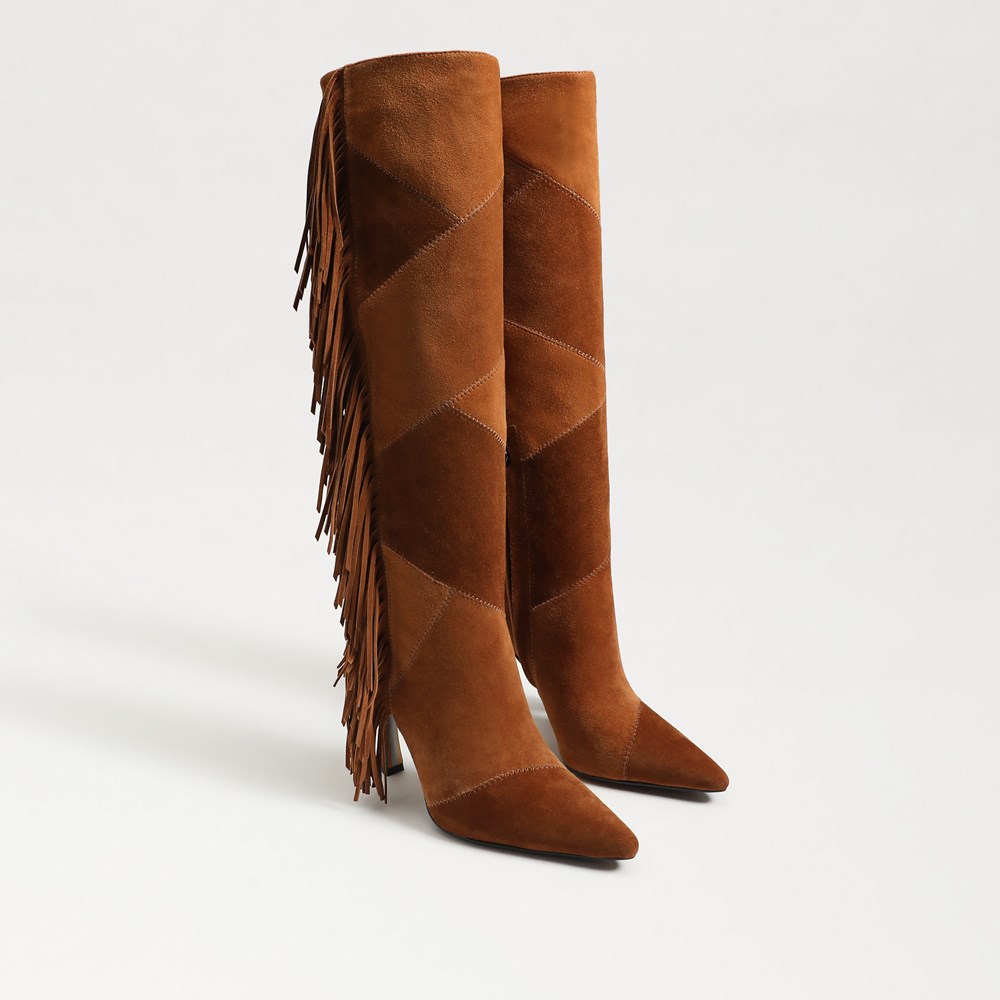Sam Edelman Ellis Knee High Fringe Boot Womens Boots and Booties