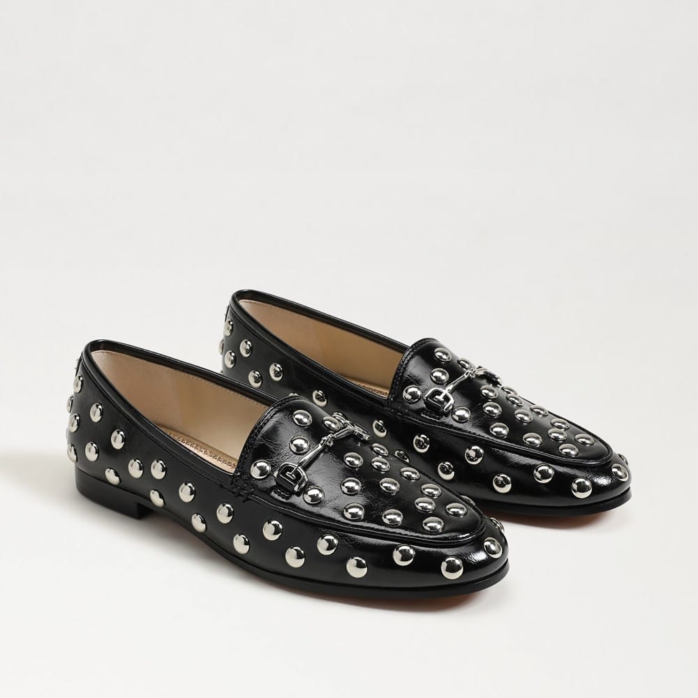 Sam Edelman Black Studded Loafers Sam Edelman spiked studded embellished black loafers size  main image 4